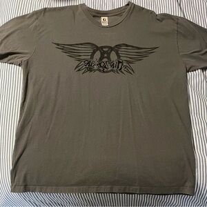 Aerosmith Graphic Crewneck T-Shirt - Charcoal